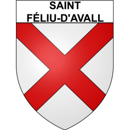 Stickers coat of arms Saint-Féliu-d'Avall adhesive sticker