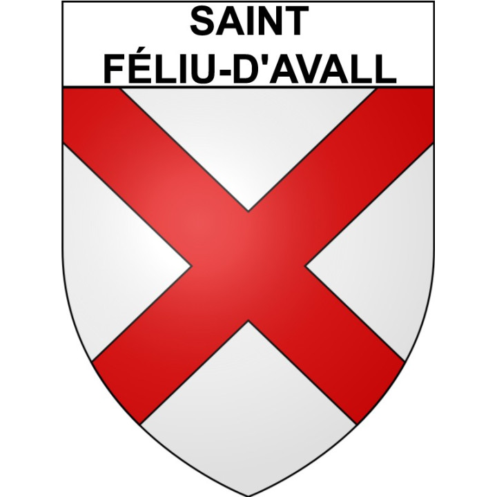 Stickers coat of arms Saint-Féliu-d'Avall adhesive sticker