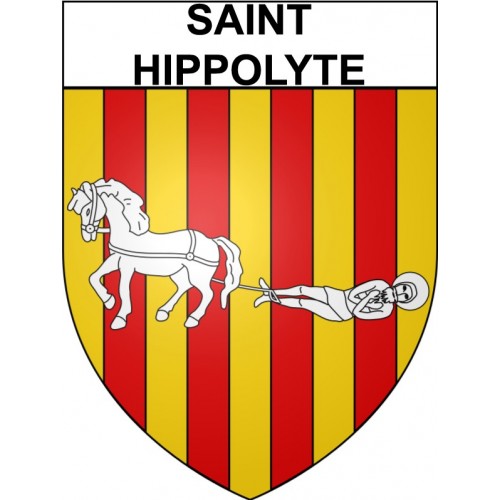 Saint-Hippolyte Sticker wappen, gelsenkirchen, augsburg, klebender aufkleber