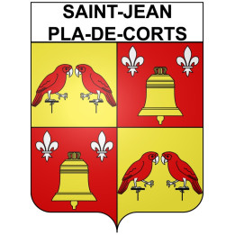 Stickers coat of arms Saint-Jean-Pla-de-Corts adhesive sticker