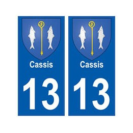 13 Cassis blason ville autocollant plaque