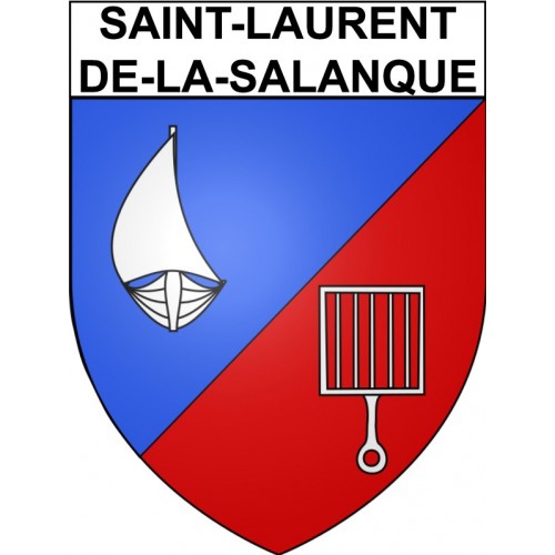 Saint-Laurent-de-la-Salanque 66 ville Stickers blason autocollant adhésif