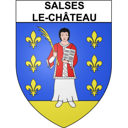 Salses-le-Château Sticker wappen, gelsenkirchen, augsburg, klebender aufkleber