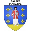 Salses-le-Château 66 ville Stickers blason autocollant adhésif