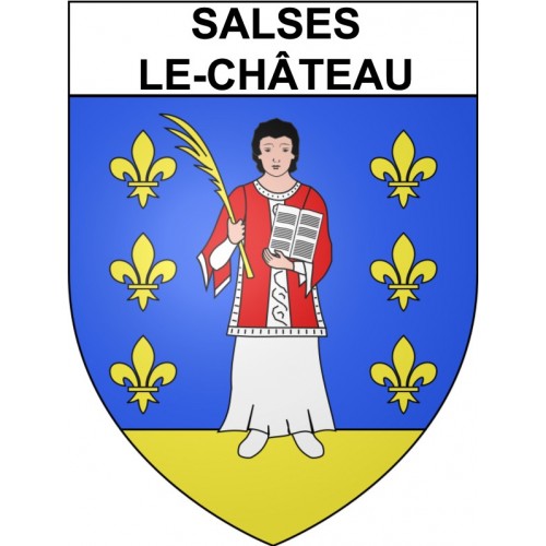 Salses-le-Château Sticker wappen, gelsenkirchen, augsburg, klebender aufkleber