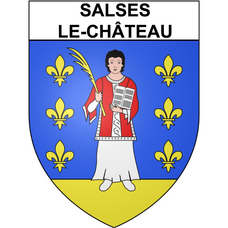 Stickers coat of arms Salses-le-Château adhesive sticker