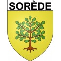 Sorède 66 ville Stickers blason autocollant adhésif