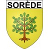 Sorède Sticker wappen, gelsenkirchen, augsburg, klebender aufkleber