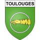 Toulouges 66 ville Stickers blason autocollant adhésif