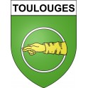 Pegatinas escudo de armas de Toulouges adhesivo de la etiqueta engomada