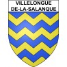 Stickers coat of arms Villelongue-de-la-Salanque adhesive sticker