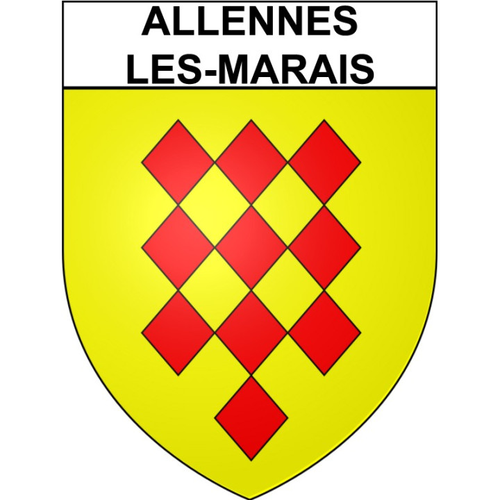 Pegatinas escudo de armas de Allennes-les-Marais adhesivo de la etiqueta engomada