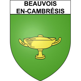 Stickers coat of arms Beauvois-en-Cambrésis adhesive sticker