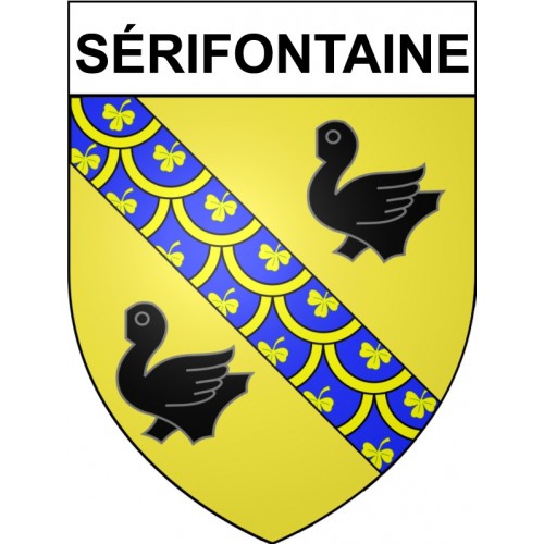 Sérifontaine 60 ville Stickers blason autocollant adhésif