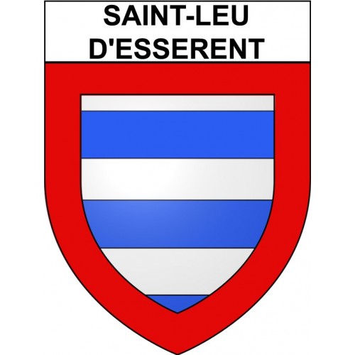 Saint-Leu-d'Esserent 60 ville Stickers blason autocollant adhésif