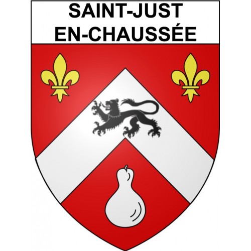 Saint-Just-en-Chaussée 60 ville Stickers blason autocollant adhésif