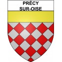 Précy-sur-Oise 60 ville Stickers blason autocollant adhésif