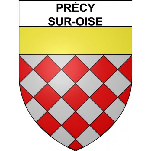Précy-sur-Oise 60 ville Stickers blason autocollant adhésif