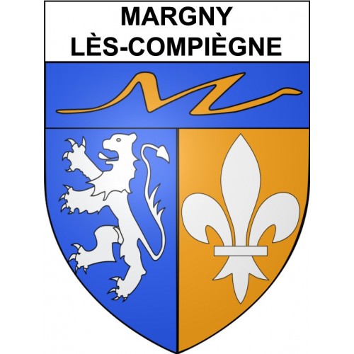 Pegatinas escudo de armas de Margny-lès-Compiègne adhesivo de la etiqueta engomada