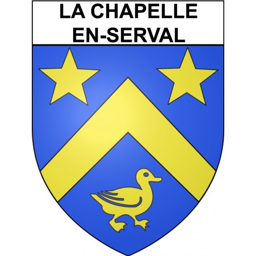 La Chapelle-en-Serval Sticker wappen, gelsenkirchen, augsburg, klebender aufkleber