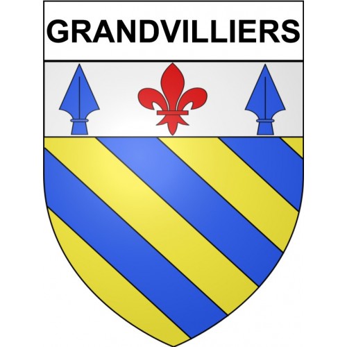Grandvilliers 60 ville Stickers blason autocollant adhésif