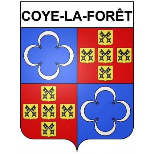 Stickers coat of arms Coye-la-Forêt adhesive sticker