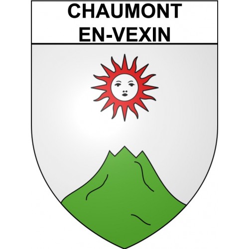 Chaumont-en-Vexin 60 ville Stickers blason autocollant adhésif
