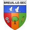 Breuil-le-Sec 60 ville Stickers blason autocollant adhésif