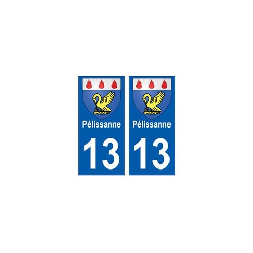 13 Pélissanne  blason ville autocollant plaque