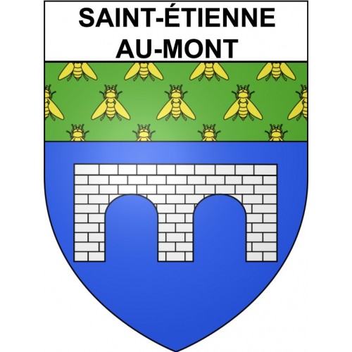 Saint-étienne-au-Mont 62 ville Stickers blason autocollant adhésif