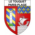 Pegatinas escudo de armas de Le Touquet-Paris-Plage adhesivo de la etiqueta engomada