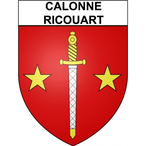 Calonne-Ricouart 62 ville Stickers blason autocollant adhésif