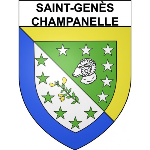 Saint-Genès-Champanelle 63 ville Stickers blason autocollant adhésif