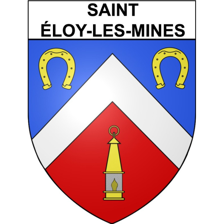 Pegatinas escudo de armas de Saint-éloy-les-Mines adhesivo de la etiqueta engomada