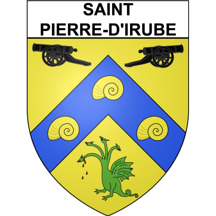 Pegatinas escudo de armas de Saint-Pierre-d'Irube adhesivo de la etiqueta engomada