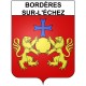 Pegatinas escudo de armas de Bordères-sur-l'échez adhesivo de la etiqueta engomada