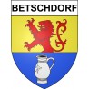 Pegatinas escudo de armas de Betschdorf adhesivo de la etiqueta engomada