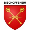 Pegatinas escudo de armas de Bischoffsheim adhesivo de la etiqueta engomada