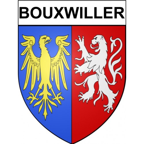Pegatinas escudo de armas de Bouxwiller adhesivo de la etiqueta engomada