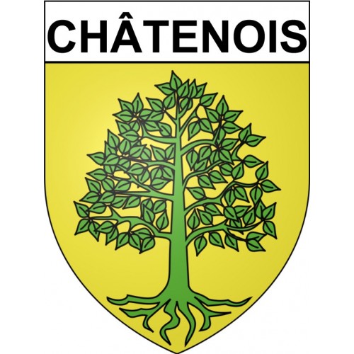 Châtenois 67 ville Stickers blason autocollant adhésif