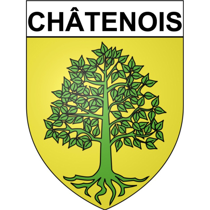 Pegatinas escudo de armas de Châtenois adhesivo de la etiqueta engomada