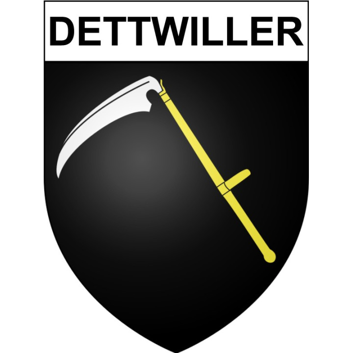 Pegatinas escudo de armas de Dettwiller adhesivo de la etiqueta engomada