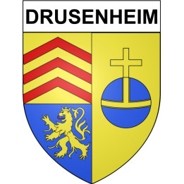 Drusenheim Sticker wappen, gelsenkirchen, augsburg, klebender aufkleber