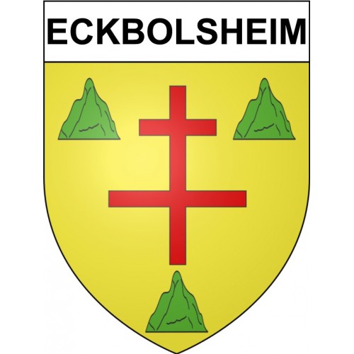 Pegatinas escudo de armas de Eckbolsheim adhesivo de la etiqueta engomada