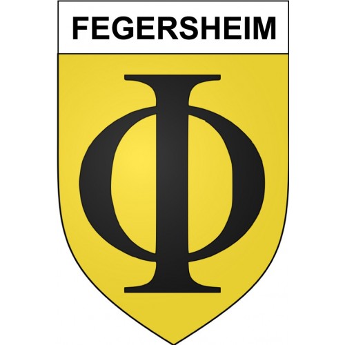 Pegatinas escudo de armas de Fegersheim adhesivo de la etiqueta engomada