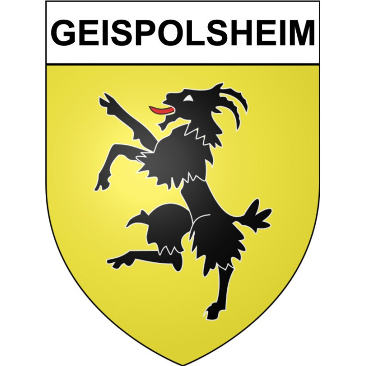 Pegatinas escudo de armas de Geispolsheim adhesivo de la etiqueta engomada