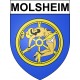 Pegatinas escudo de armas de Molsheim adhesivo de la etiqueta engomada