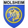 Pegatinas escudo de armas de Molsheim adhesivo de la etiqueta engomada
