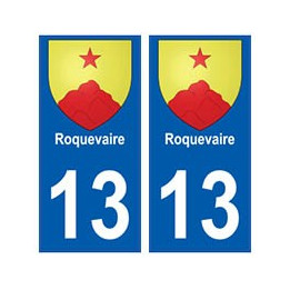 13 Roquevaire blason ville autocollant plaque