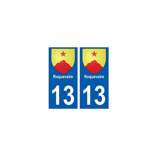 13 Roquevaire blason ville autocollant plaque